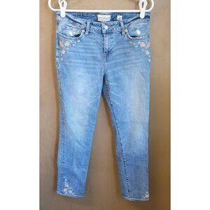 Lucky Brand Lolita Skinny Jeans Sz 8/29 Embroidered Ankle‎ Cheville EUC